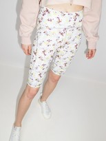 Thumbnail for your product : adidas by Stella McCartney TruePurpose floral-print cycling shorts
