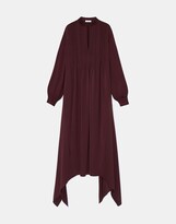 Thumbnail for your product : Lafayette 148 New York Plus Size Satin Pintucked Handkerchief Dress