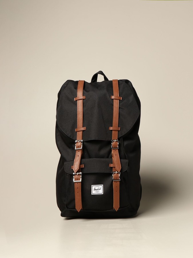 Herschel Canvas Backpack With Double Leather Buckles ShopStyle