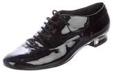 Thumbnail for your product : Chanel Patent Leather Round-Toe Oxfords