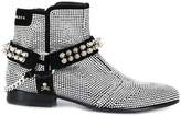 Thumbnail for your product : Philipp Plein crystal embellished biker boots