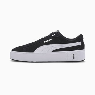 puma platform black and white