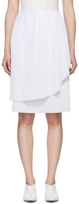 Cédric Charlier White Layered Ruffle Skirt