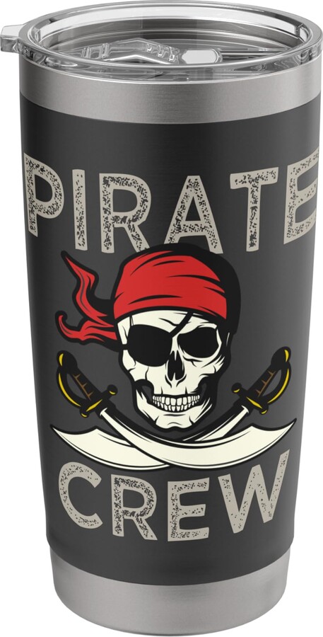 Great for adventurous spirits, Halloween Pirate Crew Adventurer Spirit for Halloween Parties Stainless Steel Insulated Tumbler