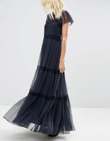 Thumbnail for your product : Needle & Thread Chiffon Lace Maxi Dress