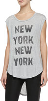 Thumbnail for your product : Haute Hippie New York Graphic-Print Cap-Sleeve Tee