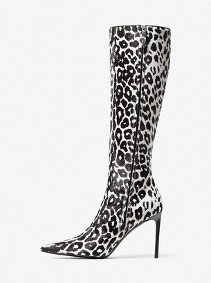 Michael Kors Tatjana Leopard Print Calf Hair Boots - ShopStyle
