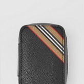 Thumbnail for your product : Burberry Icon Stripe Print Grainy Leather Cufflink Case