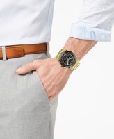 Thumbnail for your product : Bulova Men's Precisionist Diamond-Accent Gold-Tone Stainless Steel Bracelet Watch 46.5mm