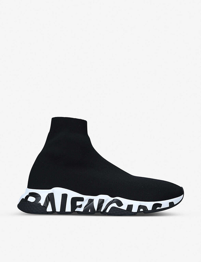 Balenciaga Men's Speed Graffiti stretch-knit trainers - ShopStyle  Performance Sneakers