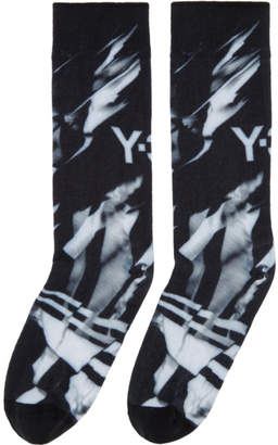 Y-3 Black Graphic Logo Socks