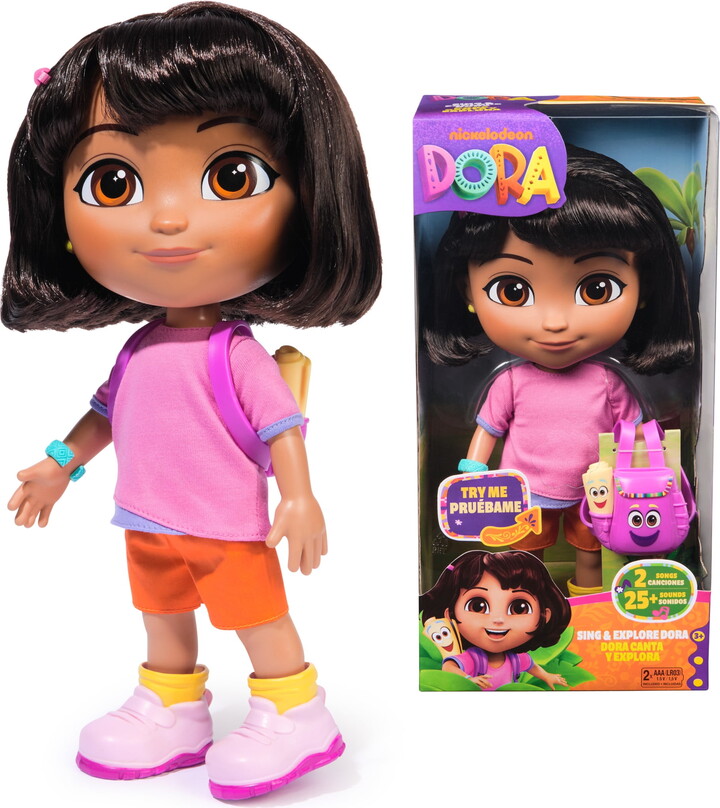 Dora, Sing & Explore Dora Doll with Music, Sound Effects, Bilingual Phrases & Clothes, for Kids 3+