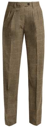 Giuliva Heritage Collection - Husband High Rise Merino Wool Trousers - Womens - Grey Multi
