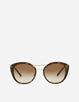 Burberry BE4251 round havana sunglasses