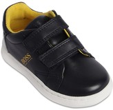 Thumbnail for your product : HUGO BOSS Logo Print Leather Strap Sneakers