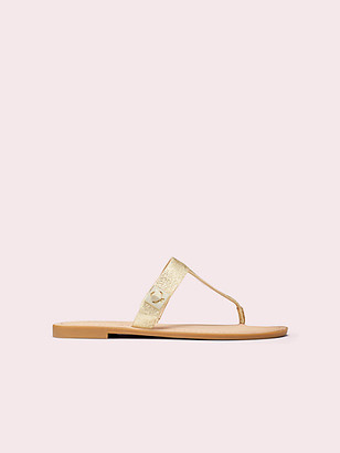 kate spade nova flip flops black