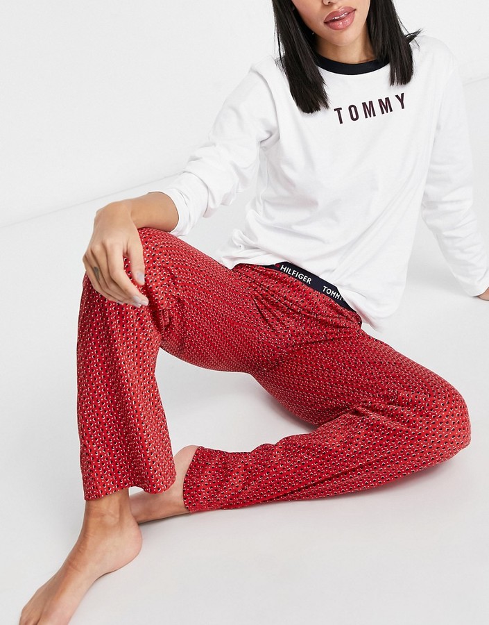 Tommy Hilfiger organic cotton holiday long sleeve legging pajama set in  heart print - ShopStyle Hosiery