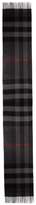 Thumbnail for your product : Burberry Half Mega Check Cashmere Scarf - Mens - Grey
