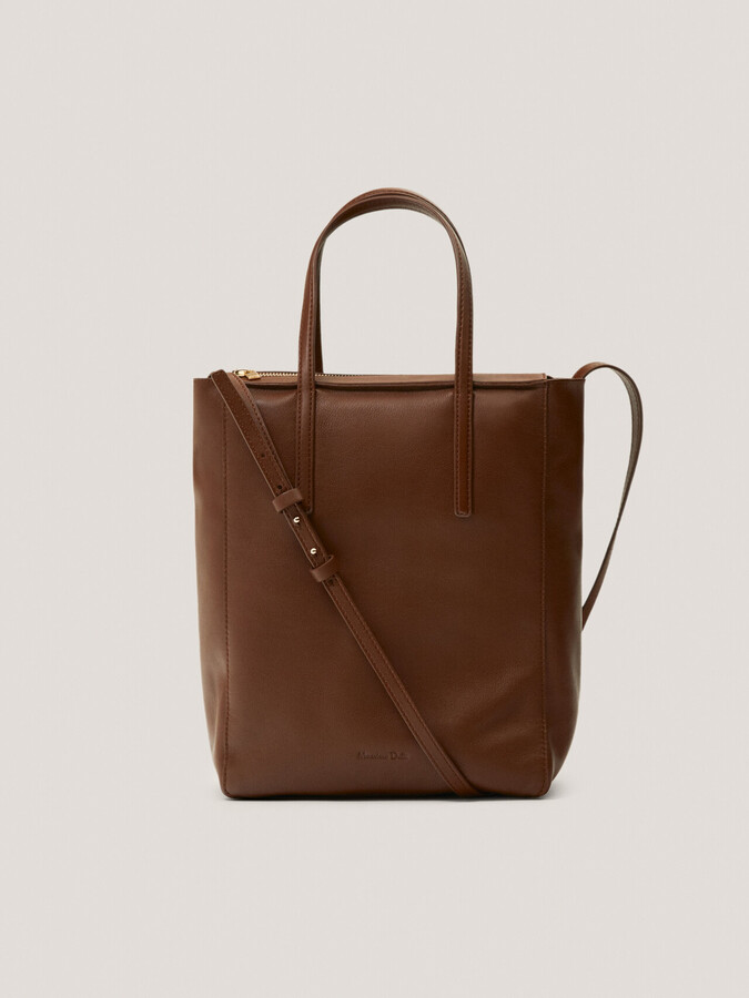Massimo Dutti Nappa Leather Tote Bag ShopStyle