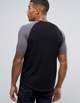 Thumbnail for your product : Armani Jeans Logo Raglan T-Shirt Slim Fit in Black