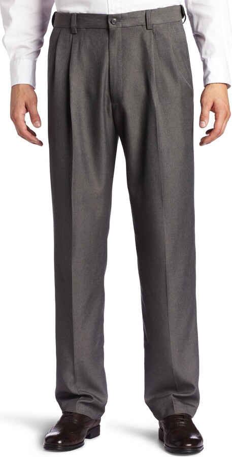 Haggar Mens Big and Tall Big & Tall Performance Tic Weave Classic Fit Suit Separate Pant 