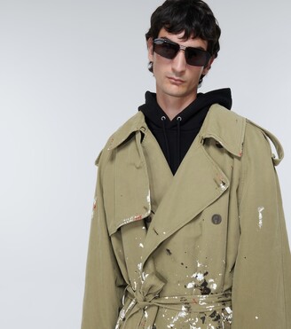 Balenciaga Artist Trench printed twill coat - ShopStyle