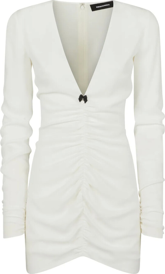 DSQUARED2 V-neck gathered minidress
