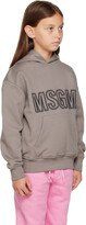 Thumbnail for your product : Msgm Kids Kids Gray Embroidered Hoodie