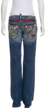 DSQUARED2 Distressed Low-Rise Jeans