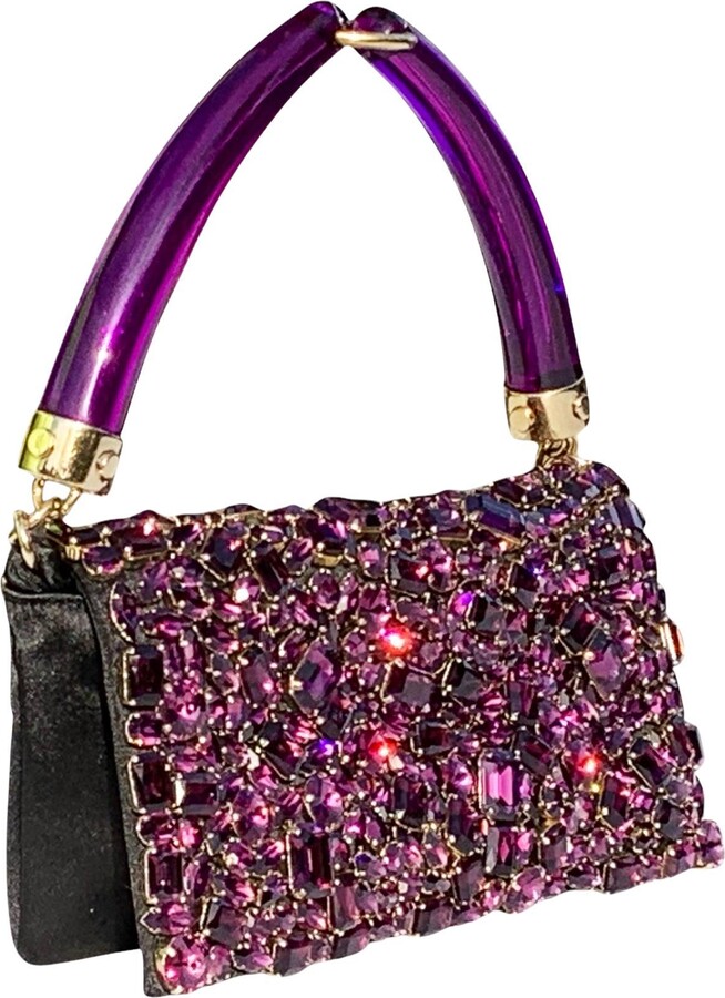 Tom Ford For Yves Saint Laurent Ss 2004 Ad Campagne Crystal Jeweled Purple Bag