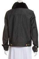 Thumbnail for your product : Louis Vuitton Mink-Trimmed Denim Jacket