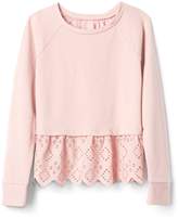 Thumbnail for your product : Gap Eyelet Pullover Sweatshirt in French Terry