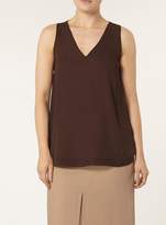 Thumbnail for your product : Dorothy Perkins Chocolate V-Neck Shell Top