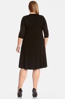 Thumbnail for your product : Karen Kane Embellished Sleeve Swing Dress (Plus Size)
