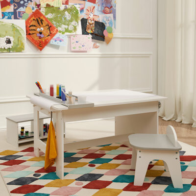 Kids Square Activity Art Table and Chair Set