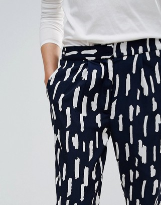 Pieces Ivalo Brushmark Printed Pants