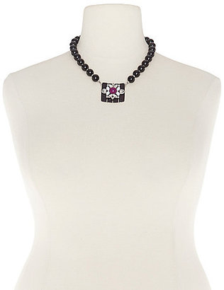 Lane Bryant Bead necklace with plate pendant