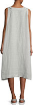 Thumbnail for your product : eskandar Melange Handkerchief Linen Sleeveless Dress, Gray Pattern