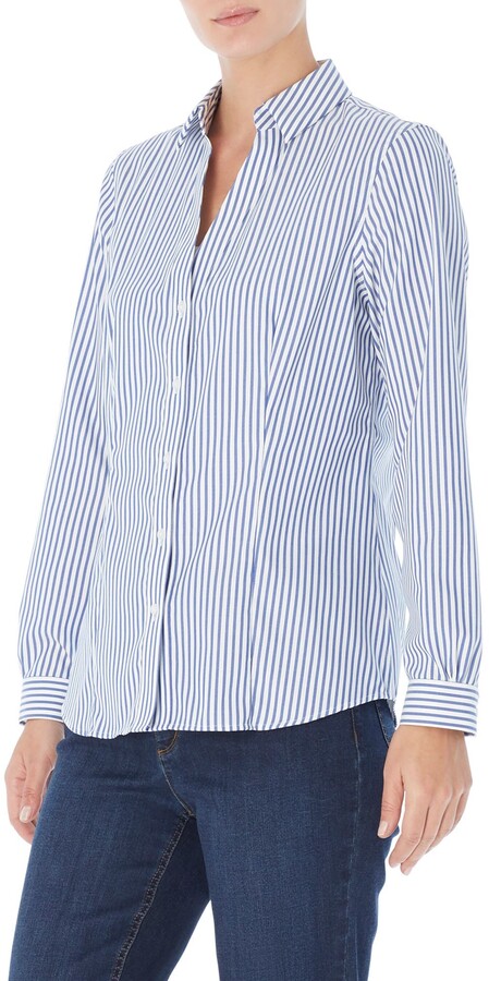 striped button up shirts & tops