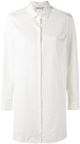 Max Mara - chemise longue à ourlet incurvé - women - coton - 44