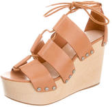 Thumbnail for your product : Loeffler Randall Leather Platform Wedges
