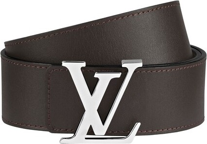 Louis Vuitton Black Leather Gold-Tone Buckle Belt 100 CM - ShopStyle