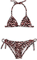 Thumbnail for your product : Milly Minis Girl's Two-Piece Animal Print Triangle Bikini