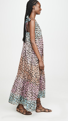 Juliet Dunn Leopard Print Maxi Cover Up Dress
