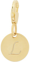 Thumbnail for your product : Anna Lou Gold plated small l disk charm