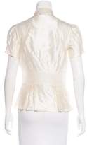 Thumbnail for your product : Christian Dior Silk Peplum Blouse