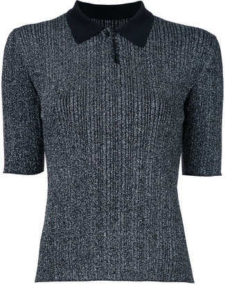 Le Ciel Bleu knitted polo top - women - Polyester/Rayon/Nylon/Polyurethane - 36