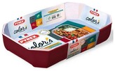 Thumbnail for your product : Pyrex Geometric Rectangular Roaster Red Twin Set
