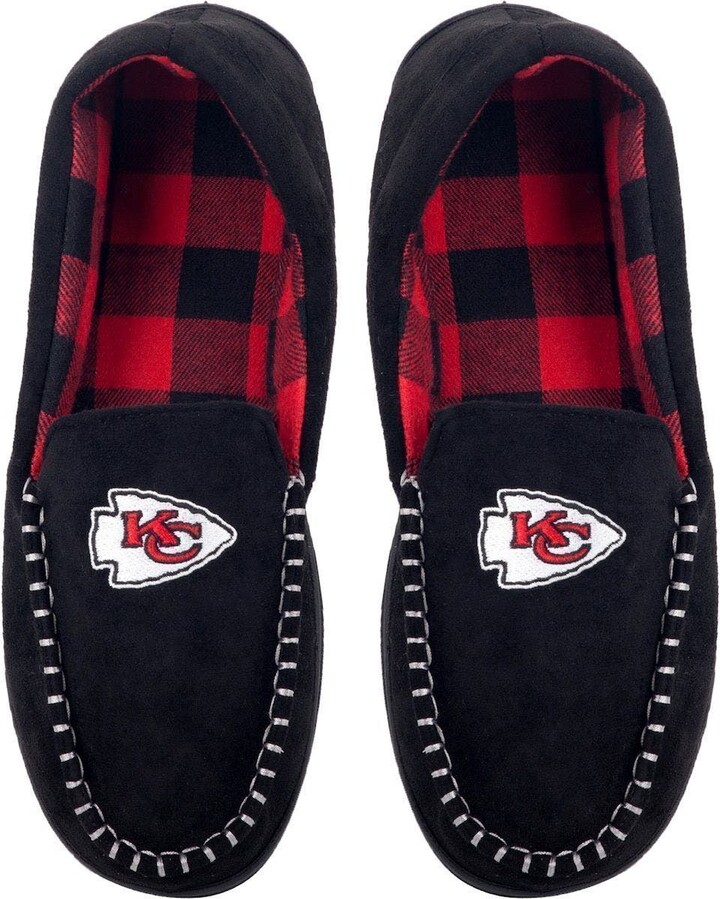 mens flannel lined leather slippers