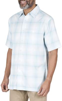 Haggar Plaid Short-Sleeve Button-Down Shirt